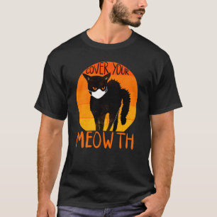 Hoesje je mond met Funny Halloween Black Cat T-shirt