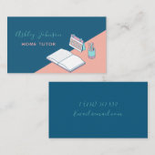 Hoesje Leraar Privé Thuisleraar Twee Kleurenlegant Visitekaartje (Voorkant / Achterkant)