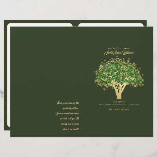 Hoesje Life Mitzvah-programma (Voorkant / Achterkant)