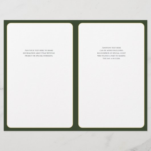 Hoesje Life Mitzvah-programma (Achterkant)