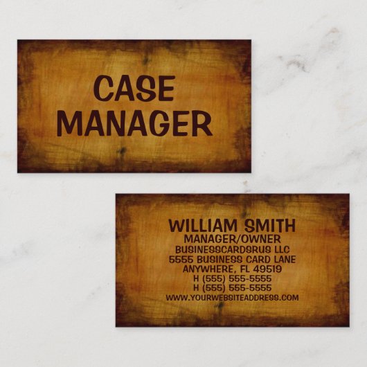 Hoesje Manager Antiek Visitekaartje (Voorkant / Achterkant)