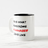 hoesje manager, geweldige tweekleurige koffiemok (Voorkant links)