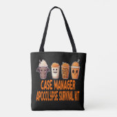 Hoesje Manager Koffieliefhebber Survival Kit Hallo Tote Bag (Achterkant)