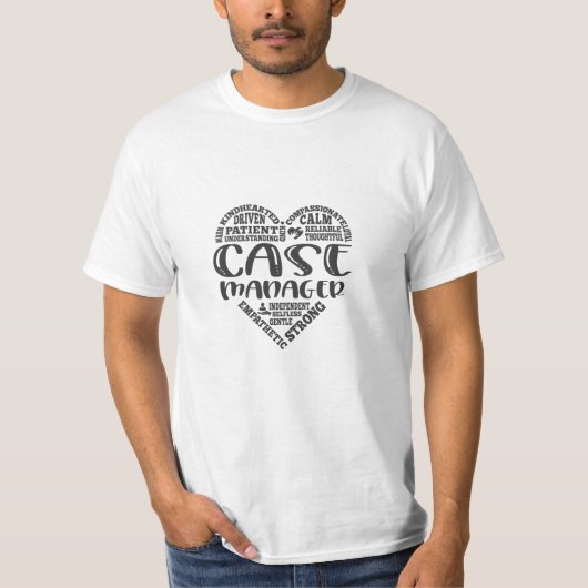 Hoesje Manager, sociale resultaten T-shirt (Voorkant)