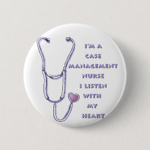 Hoesje Manager zenuwhart Ronde Button 5,7 Cm