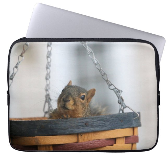 Hoesje mandje laptop sleeve (Voorkant)