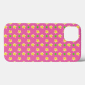 Hoesje-Mate iPad Case: Primroses op Deep Pink Case-Mate iPhone Case (Achterkant (horizontaal))