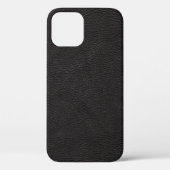 Hoesje-Mate iPhone Cas getextureerd zwart leder de Case-Mate iPhone Case (Achterkant)