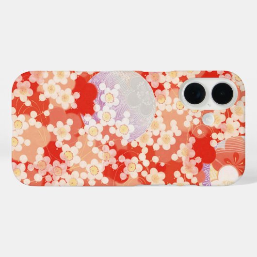 Hoesje-Mate Japans Roos iPhone 16 Hoesje (Achterkant (horizontaal))