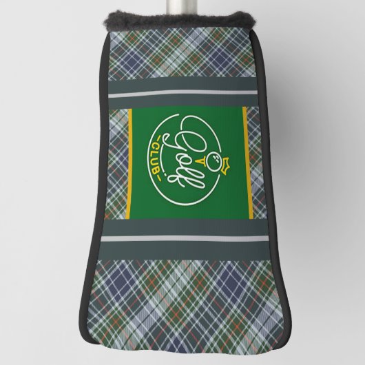 Hoesje met blauw en grijs speldenkorrel golfheadcover (Draai 90)