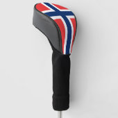 Hoesje met de Noorse vlag Golfheadcover (Schuin)