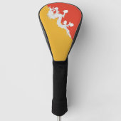 Hoesje met de vlag van Bhutan Golfheadcover (Voorkant)