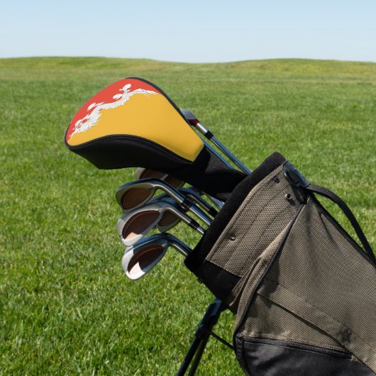 Hoesje met de vlag van Bhutan Golfheadcover (Insitu)