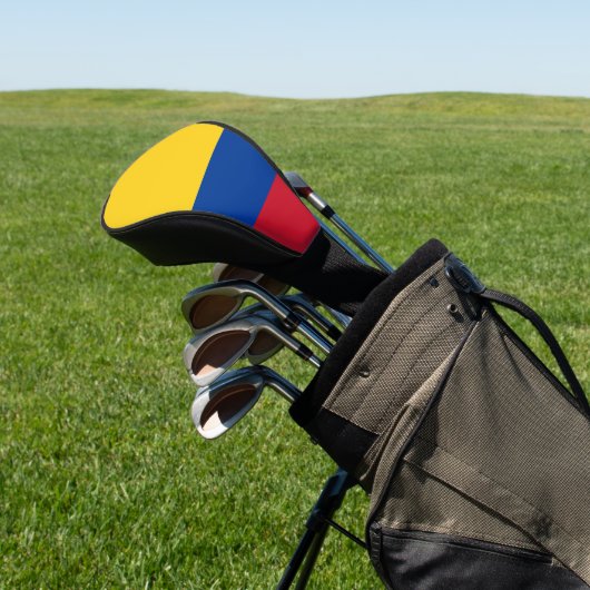 Hoesje met golfchauffeur en vlag van Colombia Golfheadcover (Insitu)