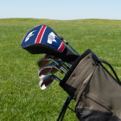 Hoesje met golfchauffeur en vlag van Wyoming State Golfheadcover (Insitu)