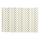 Hoesje met gouden en witte poka Dot Pillow Kussensloop (Achterkant)