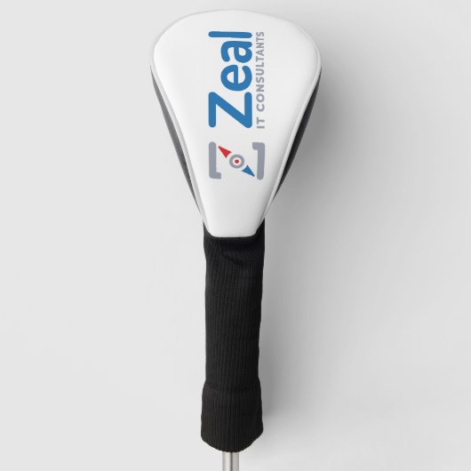 Hoesje met goudkop golfheadcover (Voorkant)