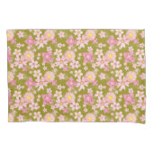 Hoesje met groene theebuis van Floral Shower Kussensloop (Voorkant)