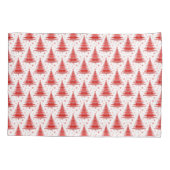 Hoesje met kerstboomrode patroonontwerppiloot kussensloop (Achterkant-Links)