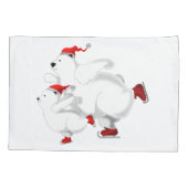 Hoesje met kerstmis met Beren voor vrolijke kerstm Kussensloop (Achterkant)