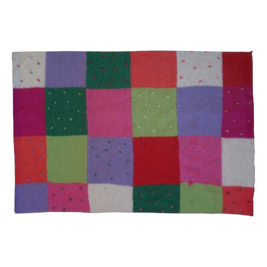 hoesje met kleurrijke patchwork kussensloop (Voorkant)