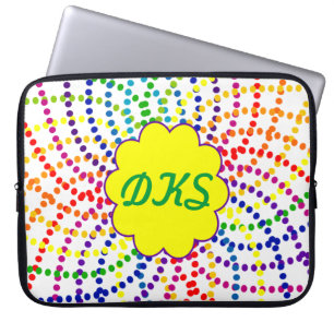 Hoesje met monogram laptop sleeve