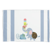Hoesje met piloot Stripe Blue Elephant Mouse Kussensloop (Voorkant)