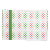 Hoesje met rode en groene poka Dot met kerstmis Kussensloop (Achterkant)