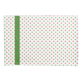 Hoesje met rode en groene poka Dot met kerstmis Kussensloop