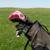 Hoesje met rode rozen Golfkop Golfheadcover (Insitu)