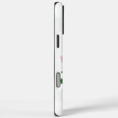 Hoesje met waterverf print van roze pioen (Achterkant / Rechts)