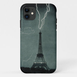 Hoesje met zwarte en witte bliksem Eiffeltower