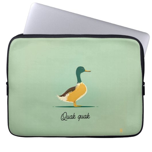 Hoesje Mint Duck-laptop Laptop Sleeve (Voorkant)