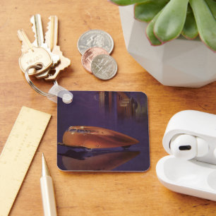  Hoesje motormagazijn, Futuristic City Car Sleutelhanger