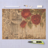  Hoesje muziek en Roos Shabby Chic Decoupage Tissuepapier (Craft)