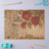  Hoesje muziek en Roos Shabby Chic Decoupage Tissuepapier (Craft)
