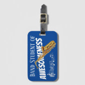 Hoesje NAAM VAN HET instrument TAG Saxophone Bagagelabel (Voorkant (verticaal))