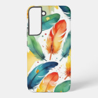 Hoesje ontwerp waterverf veren