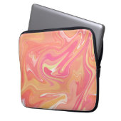 Hoesje Oranje laptop Sleeve (Voorkant Links)