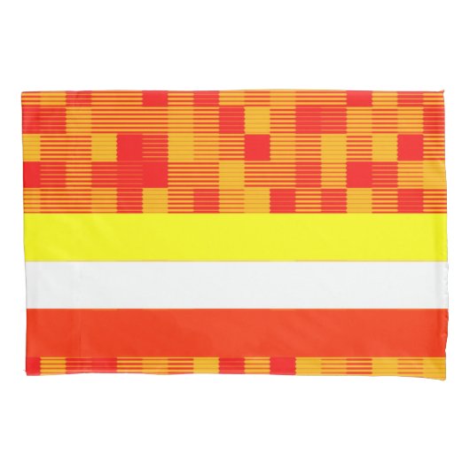 Hoesje Oranje Rode Geel Kussensloop (Voorkant)