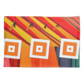 Hoesje Oranje Rood Geel Abstract Kussensloop (Achterkant)