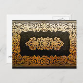 Hoesje oud lederboek briefkaart (Voorkant / Achterkant)