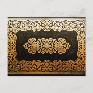 Hoesje oud lederboek briefkaart