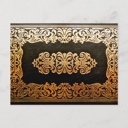 Hoesje oud lederboek briefkaart (Voorkant)