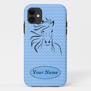 Hoesje Paarden met blauwe achtergrond iPhone 5/5s