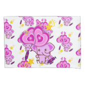 Hoesje Paarse olifant Kussensloop (Voorkant)