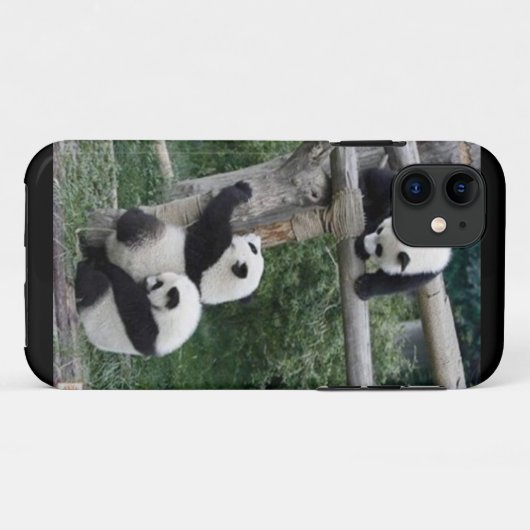 Hoesje Pandas iPhone5/5s afspelen (Achterkant (horizontaal))