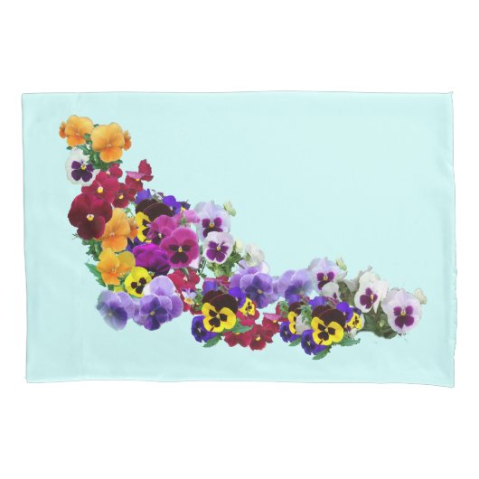 Hoesje Pansies kussen 2017 omkeerbaar Kussensloop (Voorkant-Links)