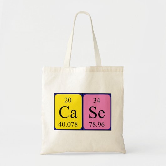 Hoesje periodieke lijstnaam canvas tas (Voorkant)