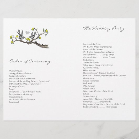 Hoesje  programma voor vogelgeel en grijs (Achterkant)